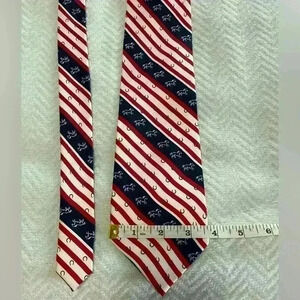 LILO Collections  100% Silk hand made Equestrian Horse Red White And Blue 2010